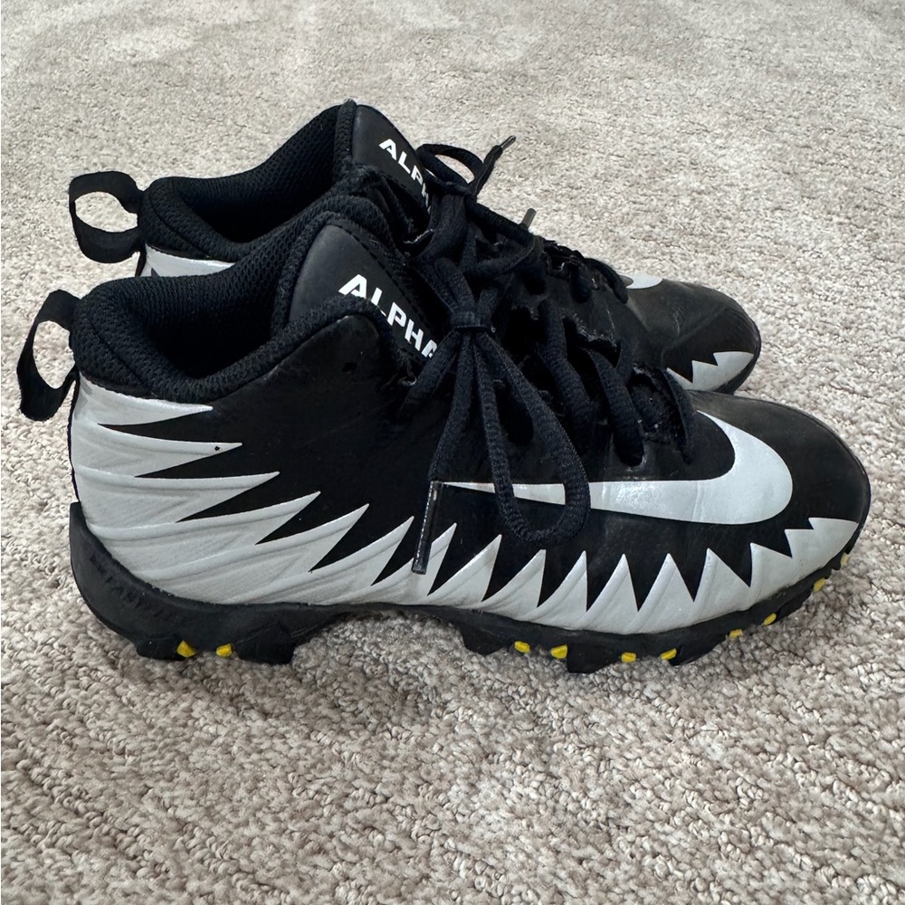 Nike Kids Black and Gray Football Cleats